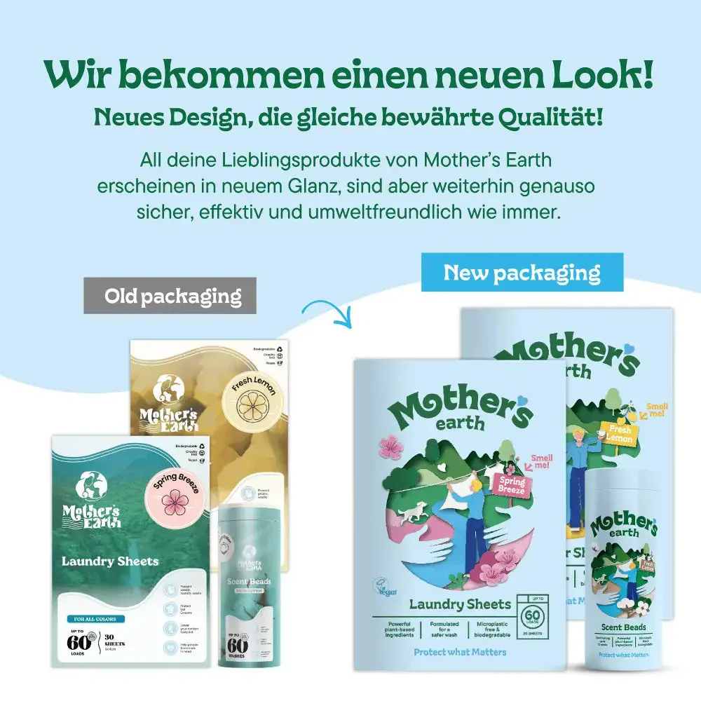 Umweltfreundliche Waschmittel-Blätter