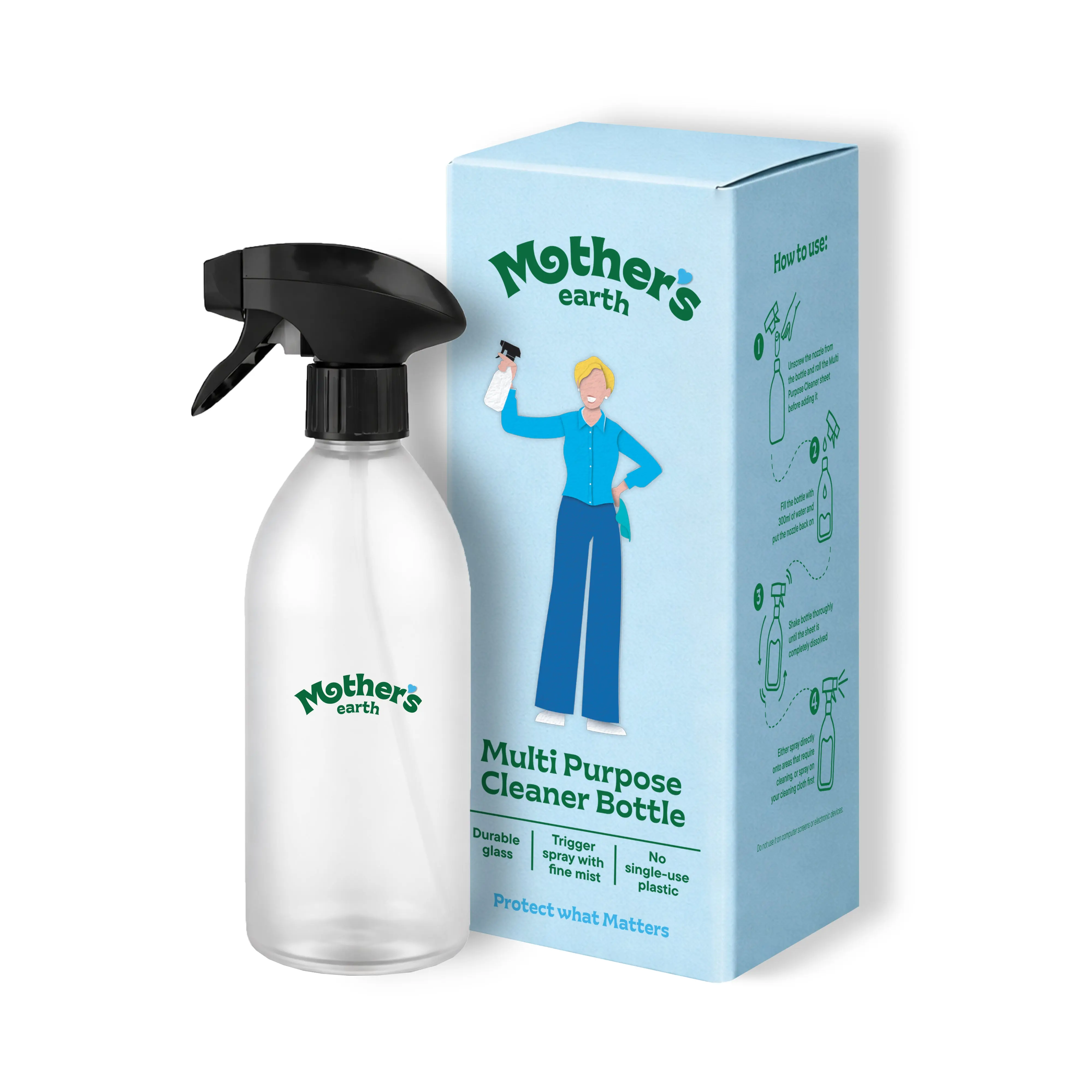 Wiederverwendbare Premium Glas-Sprühflasche